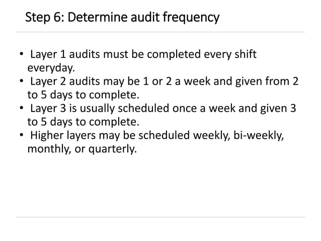 Layered process audit | PPT