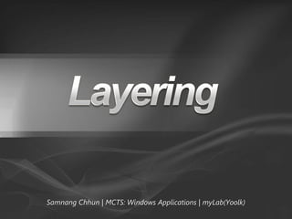 Samnang Chhun | MCTS: Windows Applications | myLab(Yoolk)
 