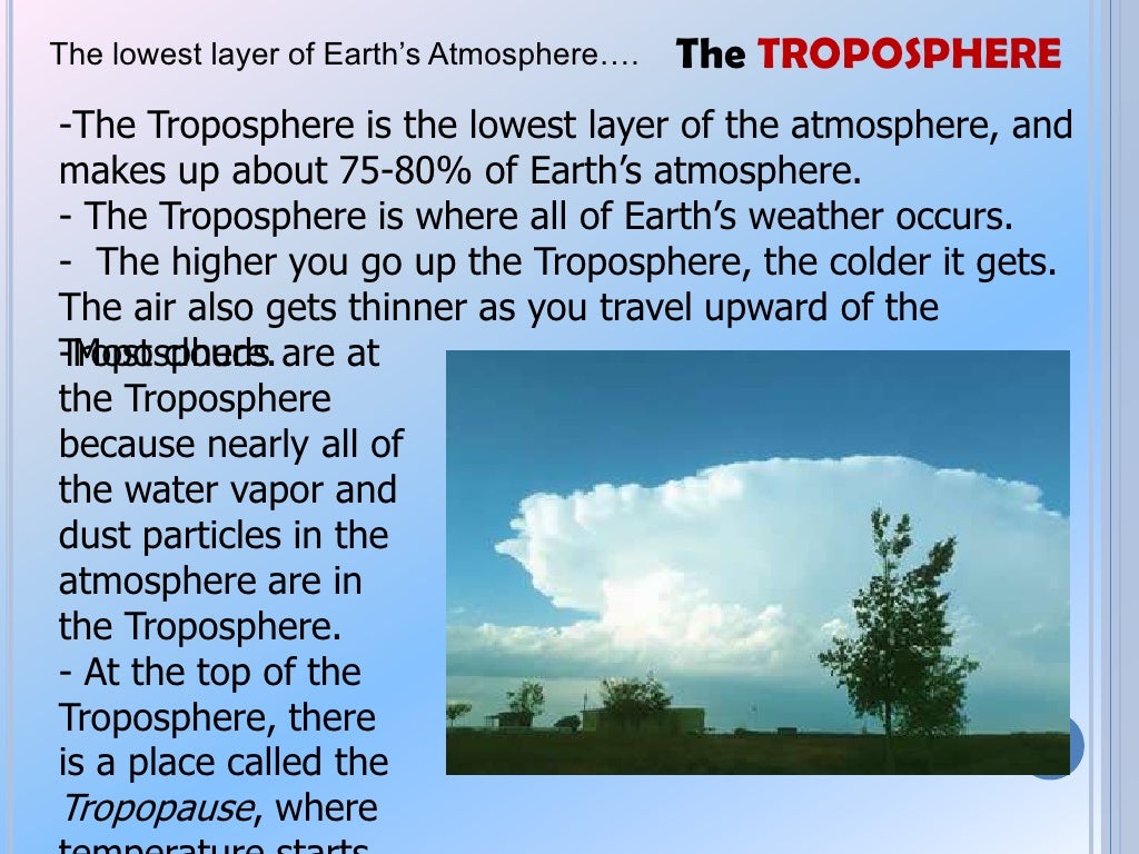 Layers of the atmosphere