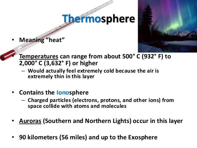 Layers of the atmosphere