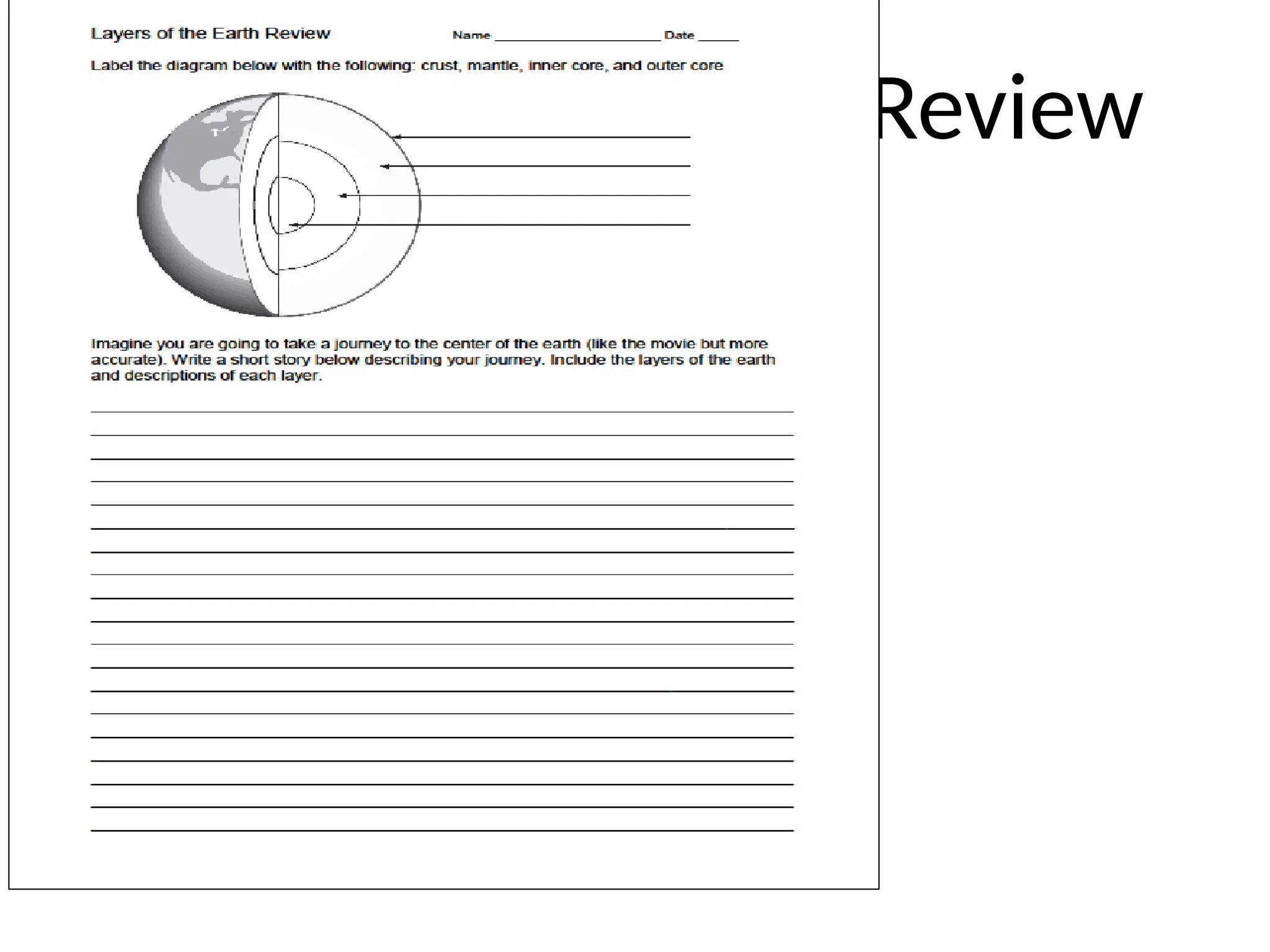 Layers of the Earth Review
 
