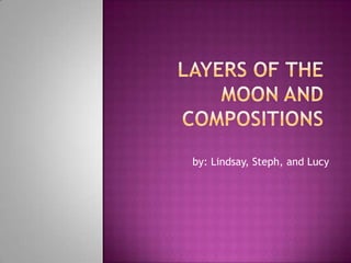 Layers of the moon and compositions by: Lindsay, Steph, and Lucy  