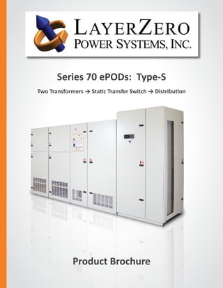 Series 70 ePODs: Type-S
Two Transformers → Static Transfer Switch → Distribution
The Foundation Layer
Product Brochure
 