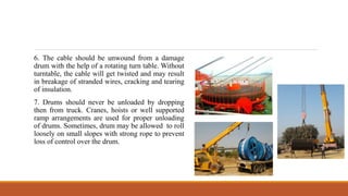 Cable Lay Exploded Laying of Underground Cables in INSTALLATION AND MAINTENANCE OF ...