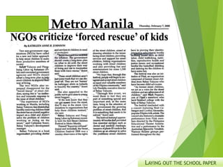 LAYING OUT THE SCHOOL PAPER
 