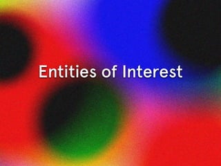 Entities of Interest
 