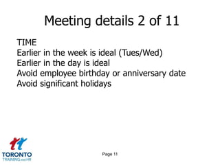 Page 9Meeting details