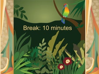 Break: 10 minutes 