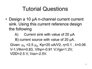Layout of current mirror by taking some example | PPT