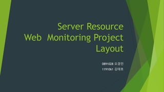 Server Resource
Web Monitoring Project
Layout
0891028 오경민
1191061 김태호

 