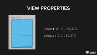 VIEW PROPERTIES
Frame: (10, 15, 280, 370)
Bounds: (0, 0, 280, 370)Center (150, 200)
150
200
Origin (10, 15)
Size (280, 370)
 