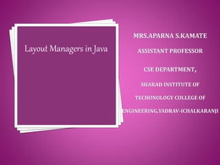Layout Managers in Java
 