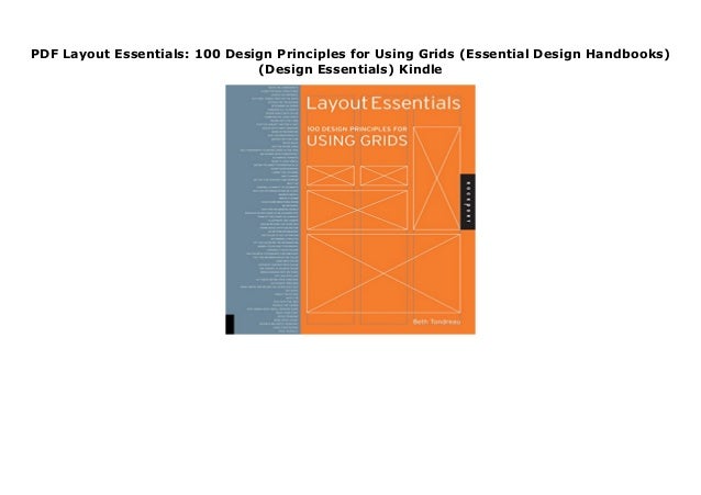 Layout Essentials 100 Design Principles For Using Grids Pdf