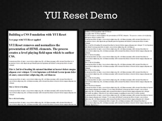 YUI Reset Demo
 