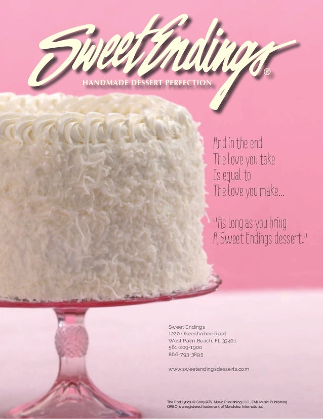 Sweet Endings Desserts 2014 Catalog