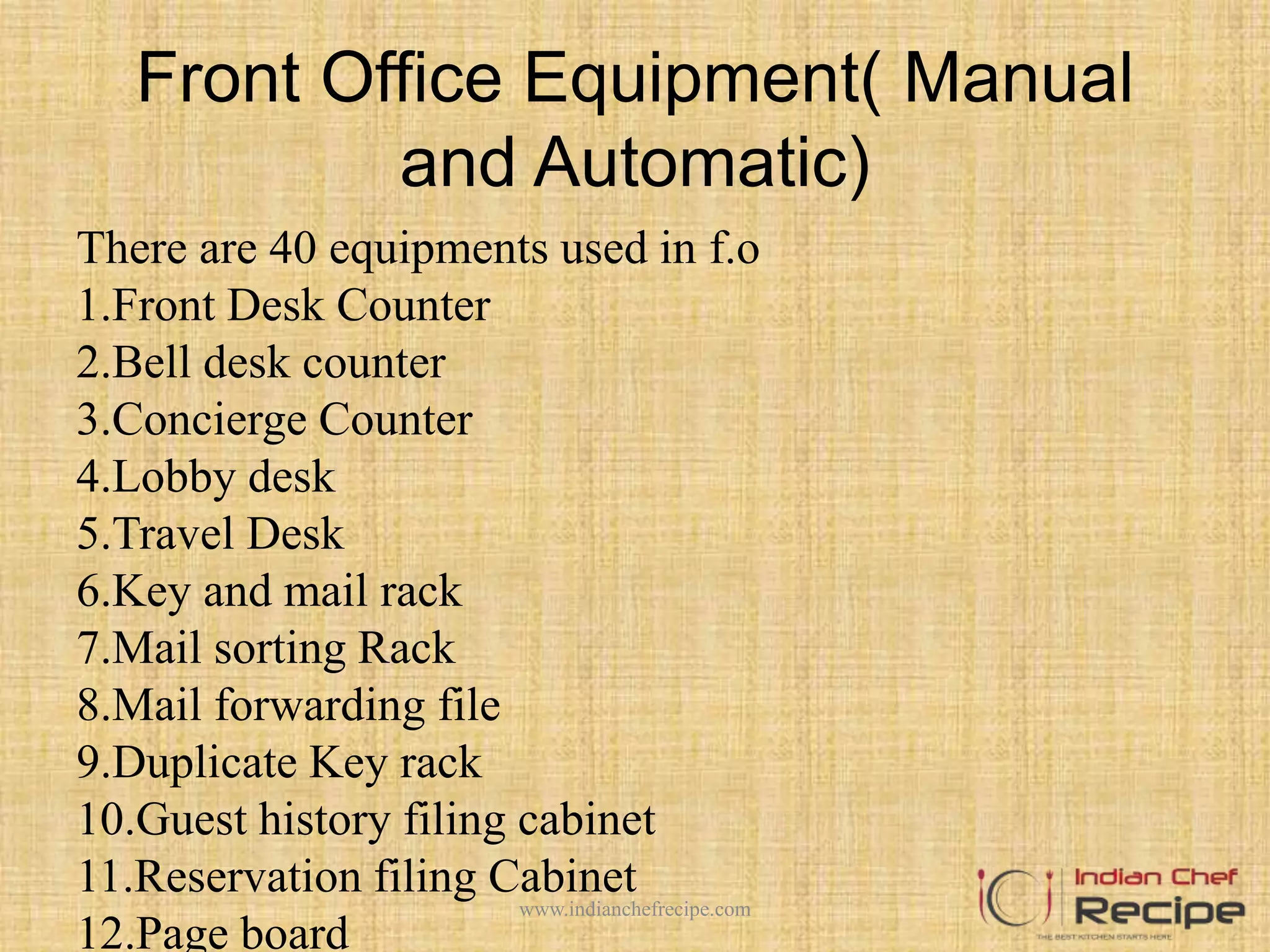 LAYOUT AND SECTIONS OF FRONT OFFICE | PPTX | Hospitality Industry ...