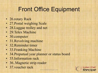 LAYOUT AND SECTIONS OF FRONT OFFICE | PPTX