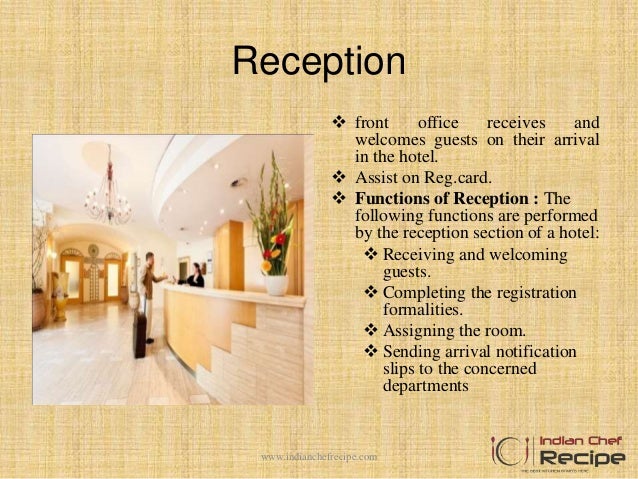 LAYOUT AND SECTIONS OF FRONT OFFICE