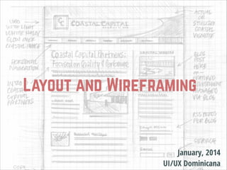 Layout and Wireframing

January, 2014
UI/UX Dominicana

 