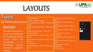 Layout en android | PPSX