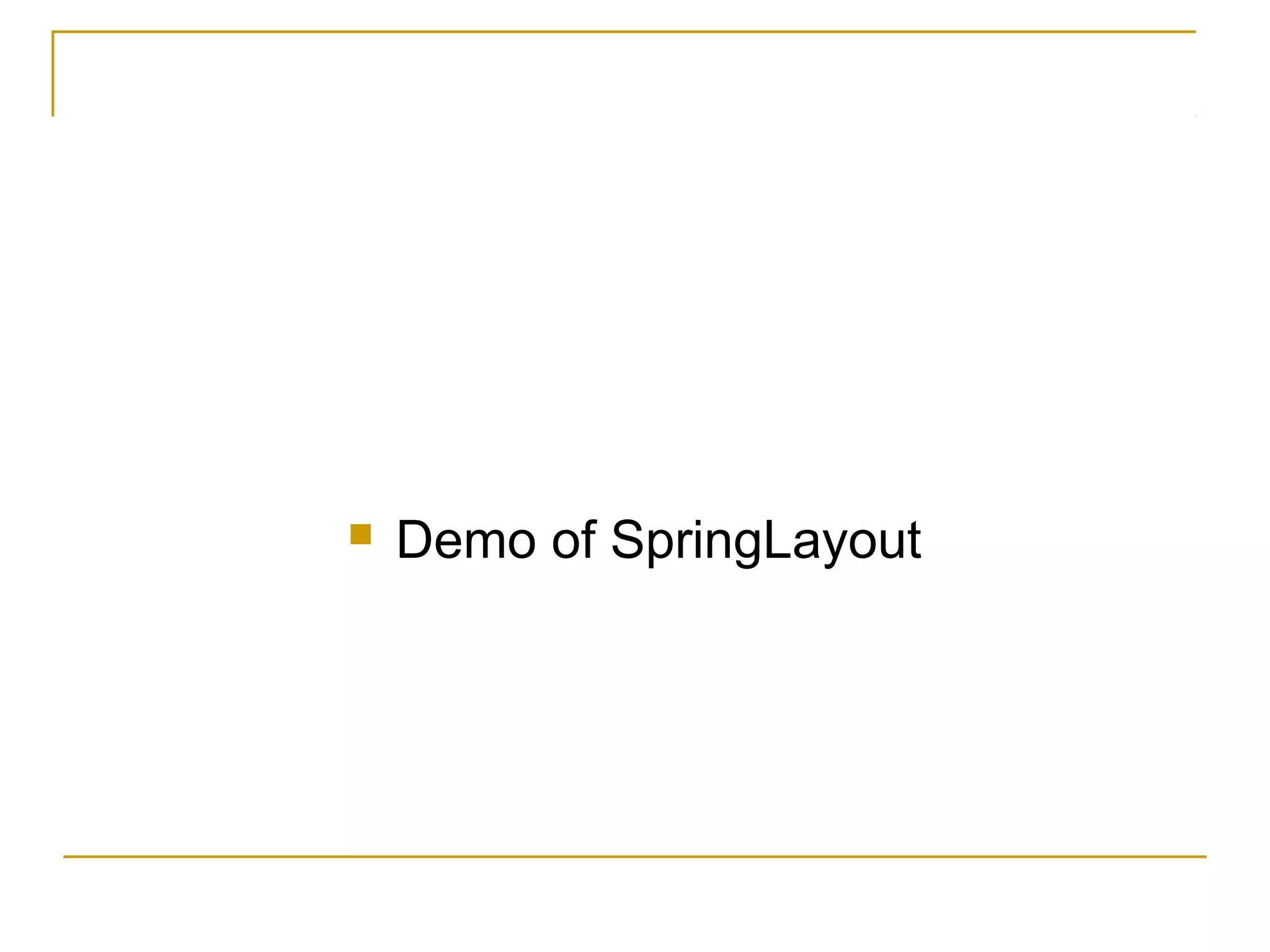  Demo of SpringLayout
 