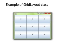 Example of GridLayout class
 