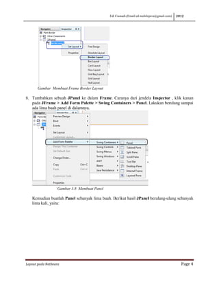 Layout Java dengan netbeans | PDF