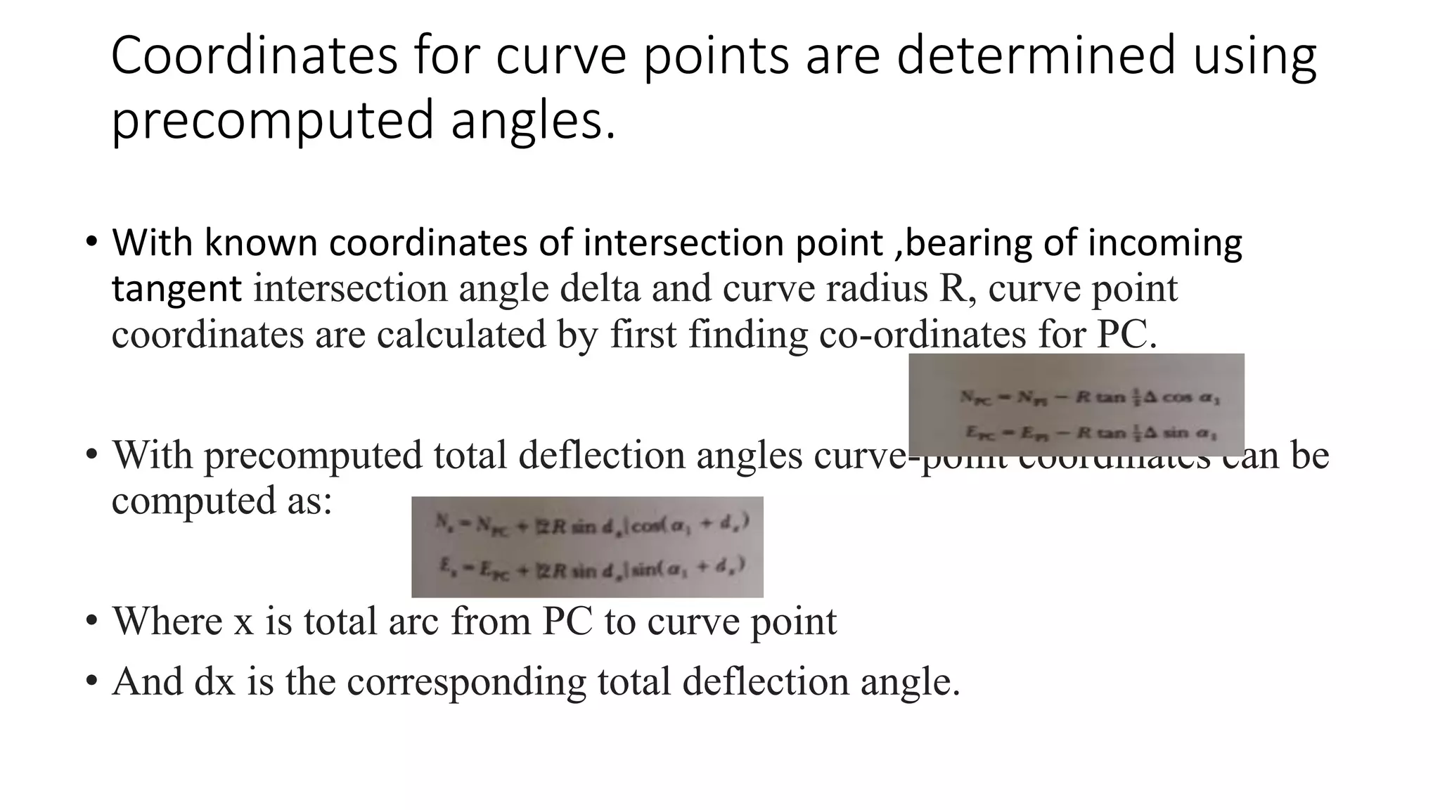 Layout Of A Curve Coordinate Method Pptx Layout Of A Curve Coordinate Method Pptx
