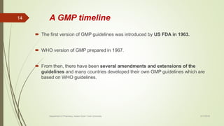 Gmp Amendment Layout of pharmaceutical building and services | PPTX