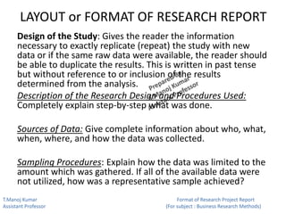 Layout or format of project report | PPTX