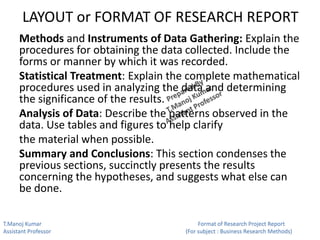 Layout or format of project report | PPTX