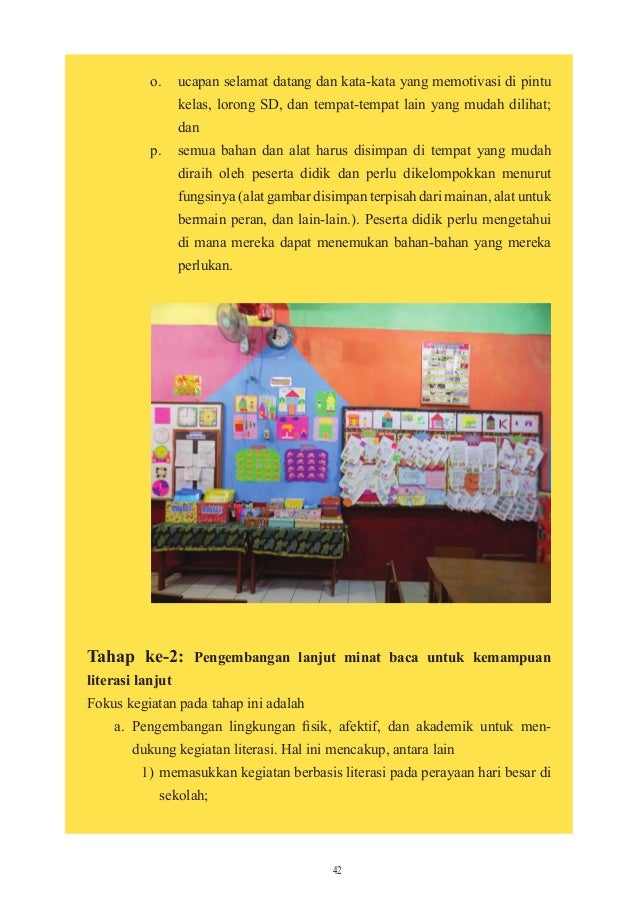 Layout panduan gerakan  literasi  sekolah  di sekolah  dasar 