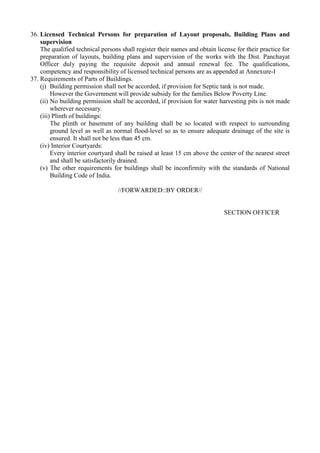 36. Licensed Technical Persons for preparation of Layout proposals, Building Plans and
supervision
The qualified technical...