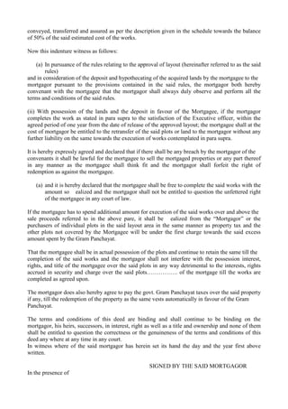 conveyed, transferred and assured as per the description given in the schedule towards the balance
of 50% of the said esti...