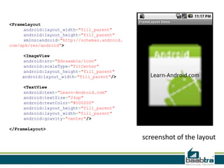 Layouts in android | PPTX