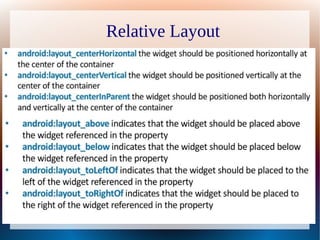 Relative Layout
 