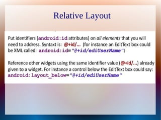 Layouts in android | PDF