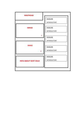 MASTHEAD
                            HEADLINE

                            INTRODUCTORY


       IMAGE                HEADLINE

                            INTRODUCTORY

                        1
                            HEADLINE

                            INTRODUCTORY


        IMAGE
                            HEADLINE

                            INTRODUCTORY
                        2


                            HEADLINE

                            INTRODUCTORY
INFO ABOUT NEXT ISSUE
 