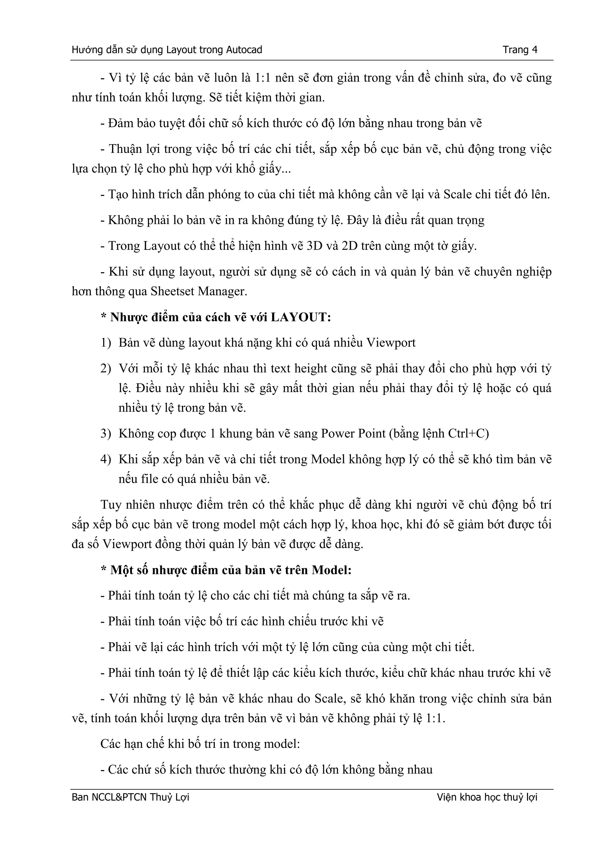 Hướng dẫn sử dụng Layout trong cad | PDF