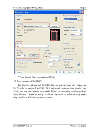 Hướng dẫn sử dụng Layout trong cad | PDF