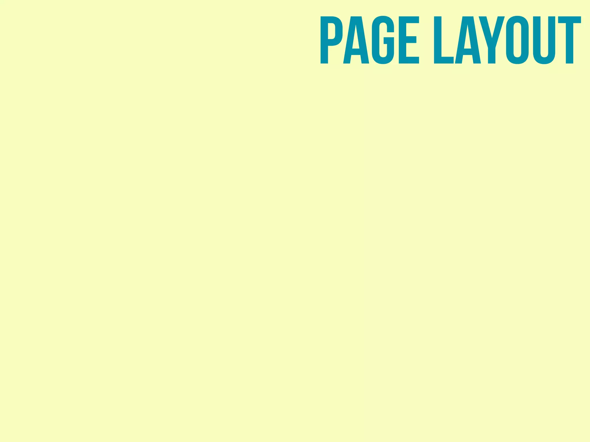 page layout
 