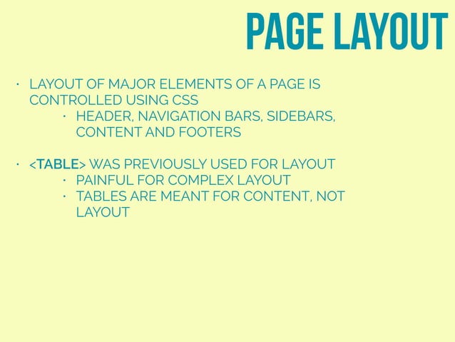 Layout with CSS | PPT image.