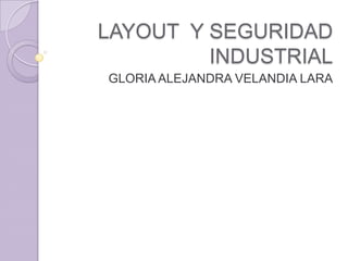 LAYOUT  Y SEGURIDAD INDUSTRIAL GLORIA ALEJANDRA VELANDIA LARA 