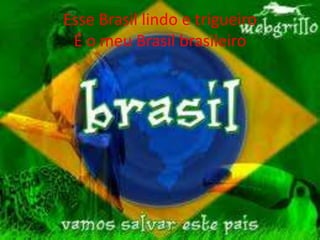 Esse Brasil lindo e trigueiro
É o meu Brasil brasileiro

 