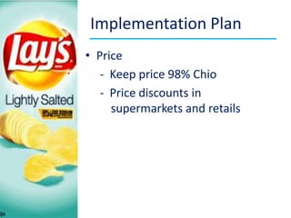Alternative Courses of ActionAdvertising 60% - Promotion 40%Advertising 40% - Promotion 60%Advertising 50%- Promotion 50%Chio: Advertising 44% - Promotion 56%
