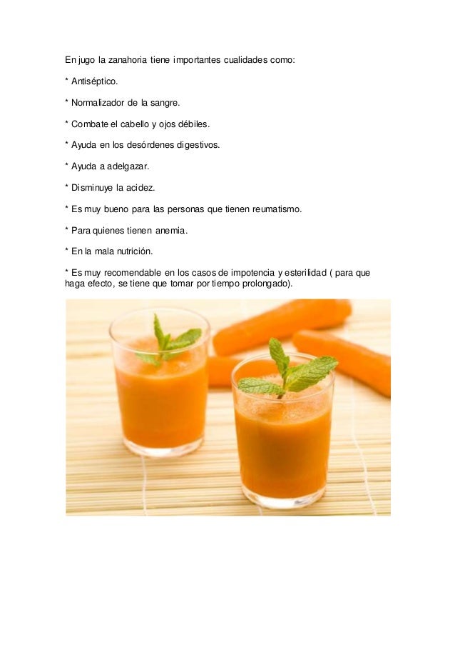 Como hacer el jugo de zanahoria para adelgazar