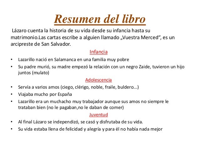 Lazarillo de Tormes (simple contenido)