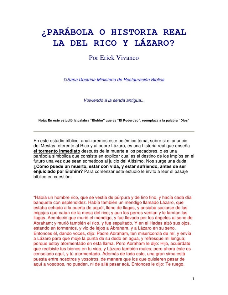 Lazaro y el rico Lazaro y el rico