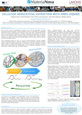 Mons Reference Lazko cellulose nanocrystal extraction with ionic liquids - poster ...