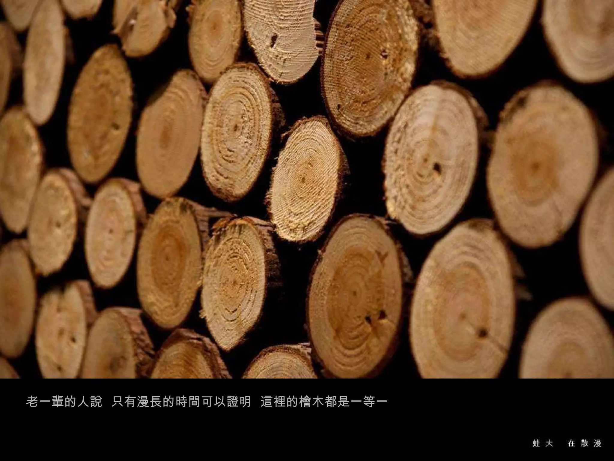 老一輩的人說  只有漫長的時間可以證明  這裡的檜木都是一等一 